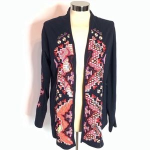 Lucky lotus lucky brand embroidered cardigan